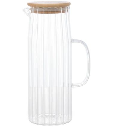 Imagem de Jarra 1,1l De Vidro Com Tampa Em Bambu