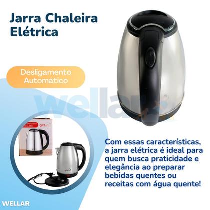 Imagem de Jarra Chaleira Elétrica de Inox 2 Litros - 127V