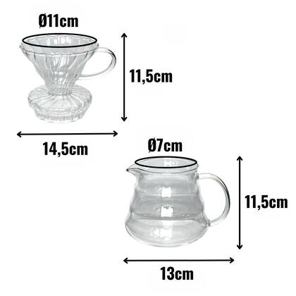 Imagem de Jarra Com Suporte Coador Filtro De Vidro Para Café 600ml