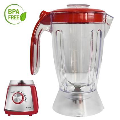 Imagem de Jarra Copo Liquidificador Compatível Mondial L900W L850W Tampa Vermelha