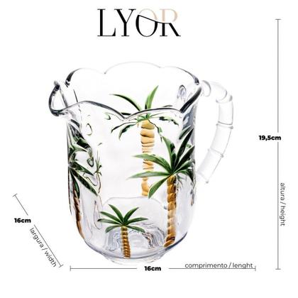 Imagem de Jarra de Cristal Palm Hand Painting Lyor 1,3L