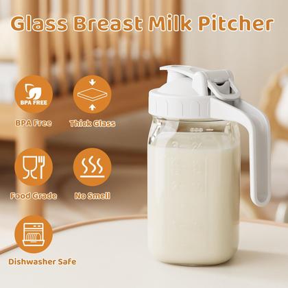 Imagem de Jarra de leite materno OneDream Mason Jar 950mL com tampa e bico