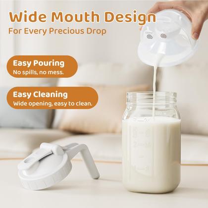 Imagem de Jarra de leite materno OneDream Mason Jar 950mL com tampa e bico