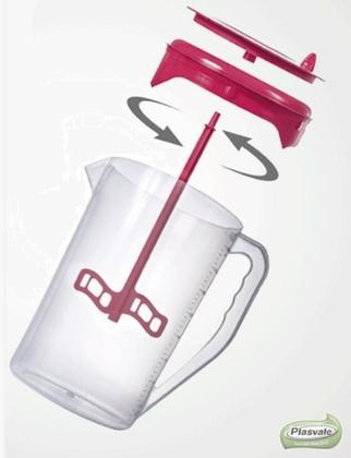 Imagem de Jarra de Plástico com Mexedor_ 2L_Plasvale-Sucos e Refrescos