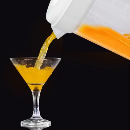 Imagem de Jarra de Plástico Retangular 2L p/ Servir Água Suco Refrigerantes Refresco c/ Tampa e Medidor BPA Free Elegante Moderna