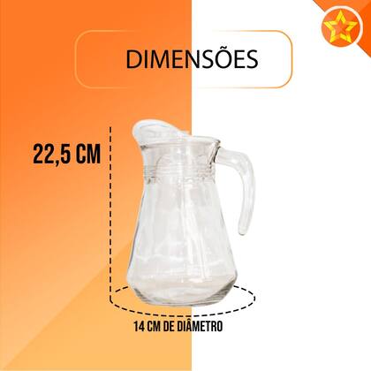 Imagem de Jarra de Vidro 1,35 Litros Verona  Com Tampa
