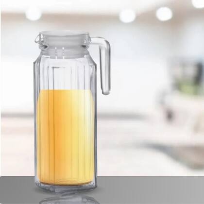 Imagem de Jarra De Vidro Vania 1 Litro Para Bebidas Suco Água Com Alça