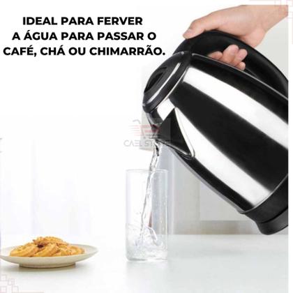 Imagem de Jarra Elétrica Chaleira 110V Aço Inox 2L Chá E Café Quentes