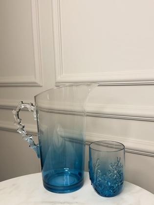 Imagem de Jarra Em Acrilico Azul Praia Formato Coral 2,3L - Entrecasa
