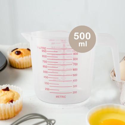 Imagem de Jarra medidora plastico 500ml receitas líquidos c/ alça