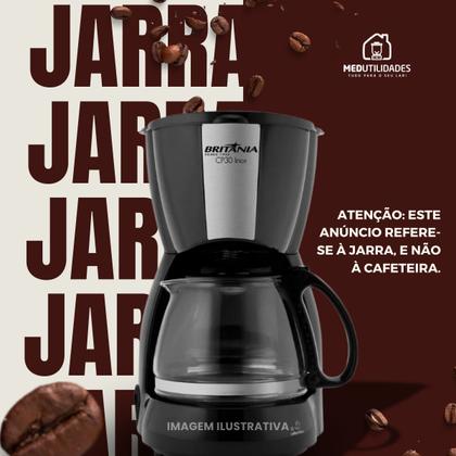 Imagem de Jarra Para Cafeteira Britânia Cp30 Inox Vidro Reforçado