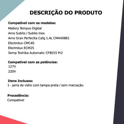 Imagem de Jarra Para Cafeteira Electrolux ECM25