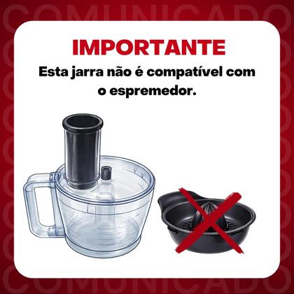 Imagem de Jarra para Multiprocessador Compatível Philips Walita Power Chop Preto