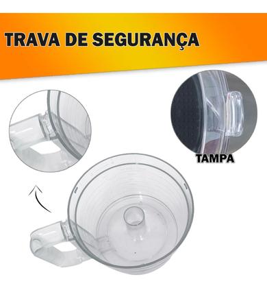 Imagem de Jarra para Multiprocessador Compatível Philips Walita Power Chop Preto RI7630 RI7631 RI7632 RI7636