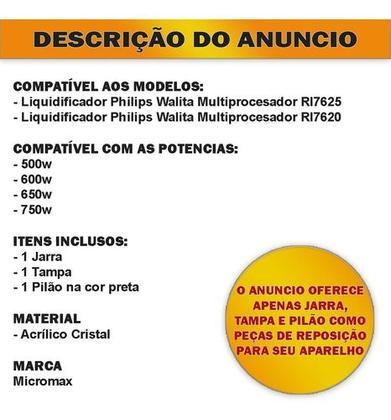 Imagem de Jarra para Multiprocessador Compatível Philips Walita Ri7620 Ri7625 Preto