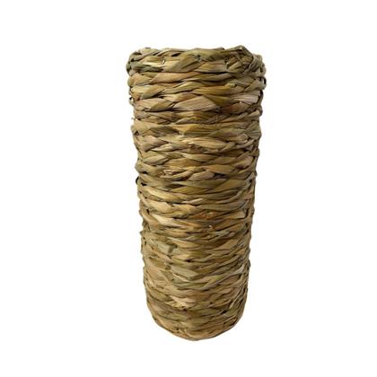 Imagem de Jarra Taboa Revestido Com Taboa Trançado Com Palha