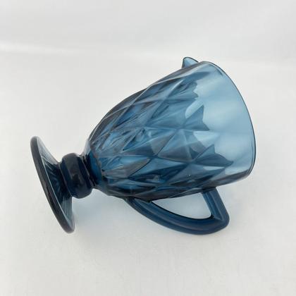 Imagem de Jarra Vidro Alça Relevo Diamante Azul 1L Incasa Mesa Posta