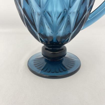 Imagem de Jarra Vidro Alça Relevo Diamante Azul 1L Incasa Mesa Posta