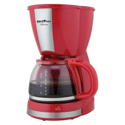 Imagem de Jarra Vidro Cafeteira Britânia Cp30 Inox Vermelha