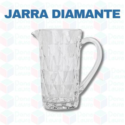 Imagem de Jarras Moderno Diamante 1 Litro Transparente Com Alça 2 Peças