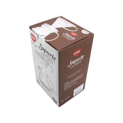 Imagem de Jarro Com Suporte Coador Filtro Em Vidro P/Café 650mL