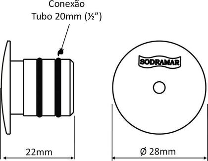 Imagem de Jato Bico Borbulhador Air Blower Piscina Alvenaria Tubo 20mm
