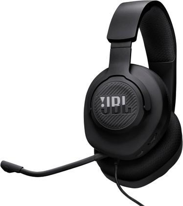 JBL, Fone de Ouvido Com Fio, Quantum 100M2, Headset Gamer, Over Ear, Microfone Removível - Preto