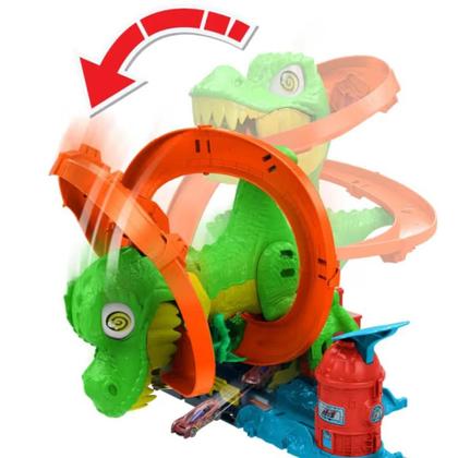 Imagem de Jbm73 hot wheels city pista t rex quartel de bombeiros