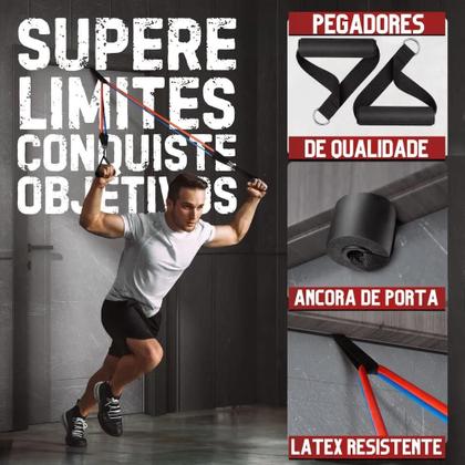 Imagem de Jcanova Store Kit Elásticos Academia 11 Peças Borracha Corda