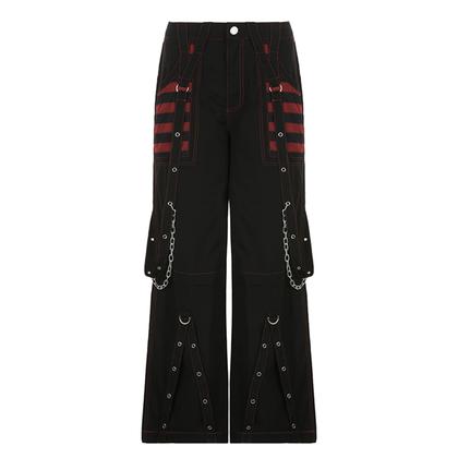 Imagem de Jeans Kodaruber Vintage Goth Hip Hop para mulheres vermelhas