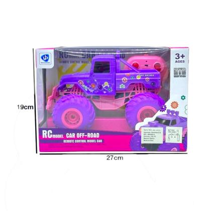 Imagem de Jeep Rosa Brinquedo Recarregável Off Road de Controle Remoto