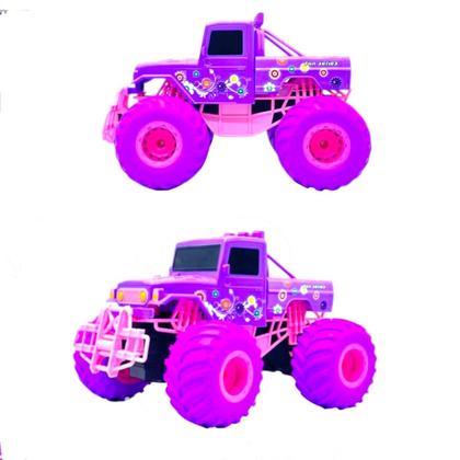 Imagem de Jeep Rosa Brinquedo Recarregável Off Road de Controle Remoto