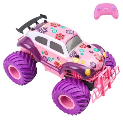 Imagem de Jeep Rosa Brinquedo Recarregável Off Road de Controle Remoto