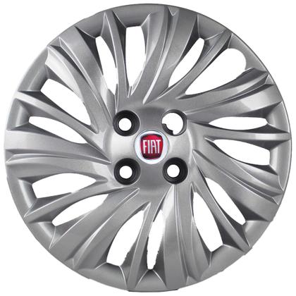 Imagem de JG 4 Calota Punto 2014 2015 2016 Aro 15 Prata Metálico com Emblema