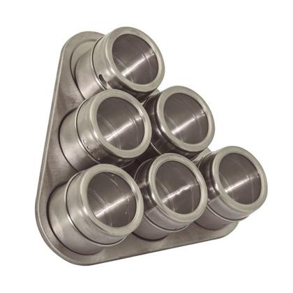 Imagem de Jg 6 porta condimentos inox c/ sup triangular ai1402 mimo style