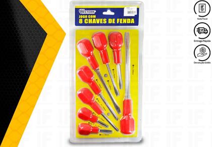 Imagem de Jg chave fenda/phil 8pc western vermelho