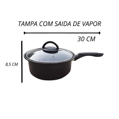 Imagem de jg panelas cerâmica fogão cooktop elétrico indução 5peçasc