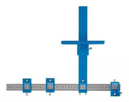 Imagem de Jig Gabarito Ferramenta Marcenaria Transferidor Furo Cavilha