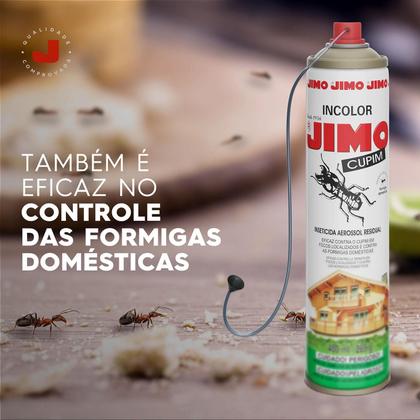 Imagem de JIMO Cupim Contra Cupim Brocas e Formigas Alto Poder Residual e de Penetração Aerossol 400ml