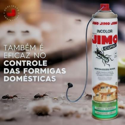 Imagem de Jimo Cupim Inseticida Mata Cupim Formiga Spray Aerossol 400ml Incolor Residual Cupinicida C/ Agulha