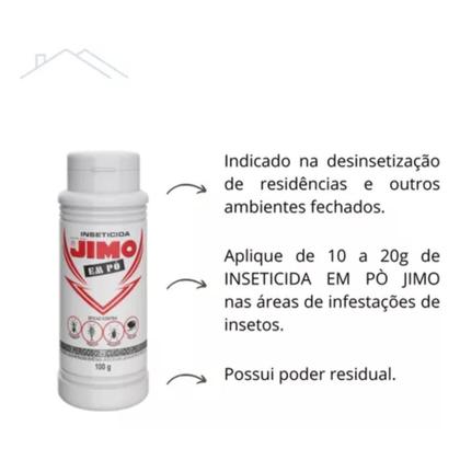 Imagem de Jimo Inseticida em Pó Mata Insetos 100g