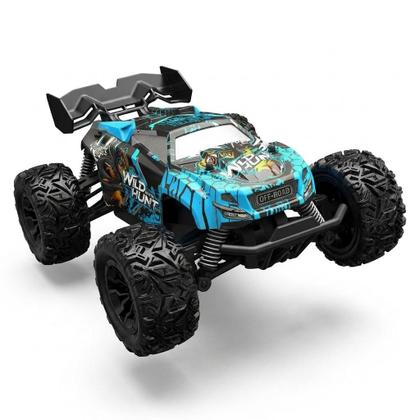 Imagem de Jipe Carrinho De Controle Remoto Recarregável Automodelo Trilha Buggy Suspensão Hk9 Azul