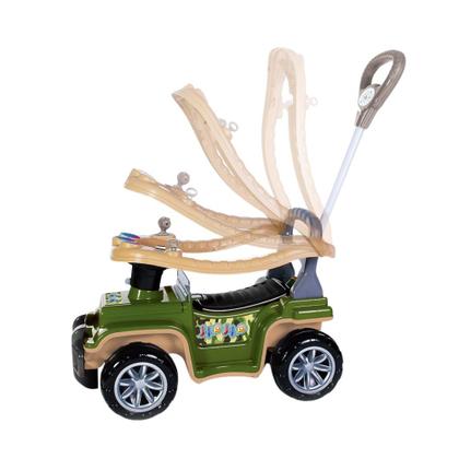 Imagem de Jipe Carrinho Passeio Quadriciclo Empurrador Verde Militar