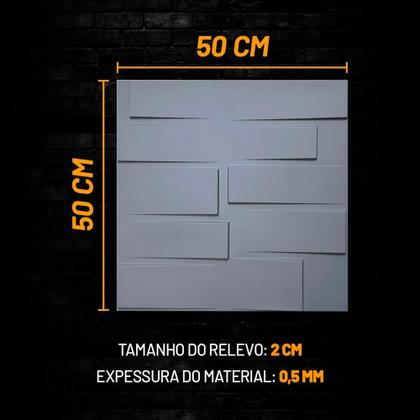 Imagem de JK Kit 16 Placas 3D 50x50cm Dubai Cinza
