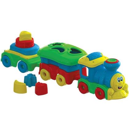 João Fumaça Com Vagões Caixa Com Som Multicor - Maral - Trem de