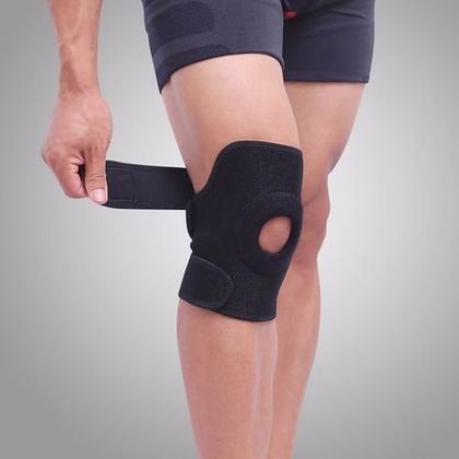 Imagem de Joelheira Articulada Reforçada Neoprene Preta Envio Rápido