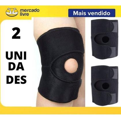 Imagem de Joelheira Articulada Reforçada Neoprene Preta Envio Rápido