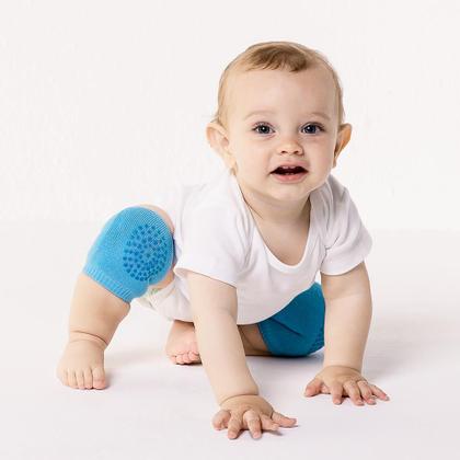 Imagem de Joelheira Bebê Engatinhar Antiderrapante Azul 14555 - Buba