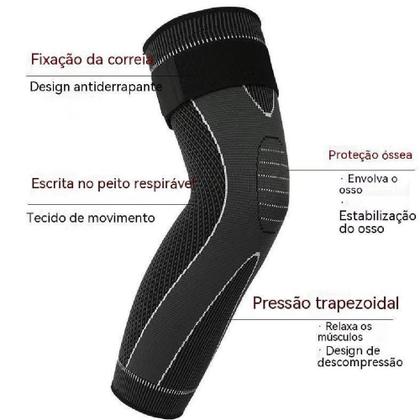 Imagem de Joelheira Compressao Meia Termica 3/4 Esporte Corrida Tensor