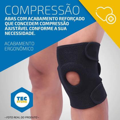 Imagem de Joelheira Compressão Ortopedica Articulada Patelar Reforçada